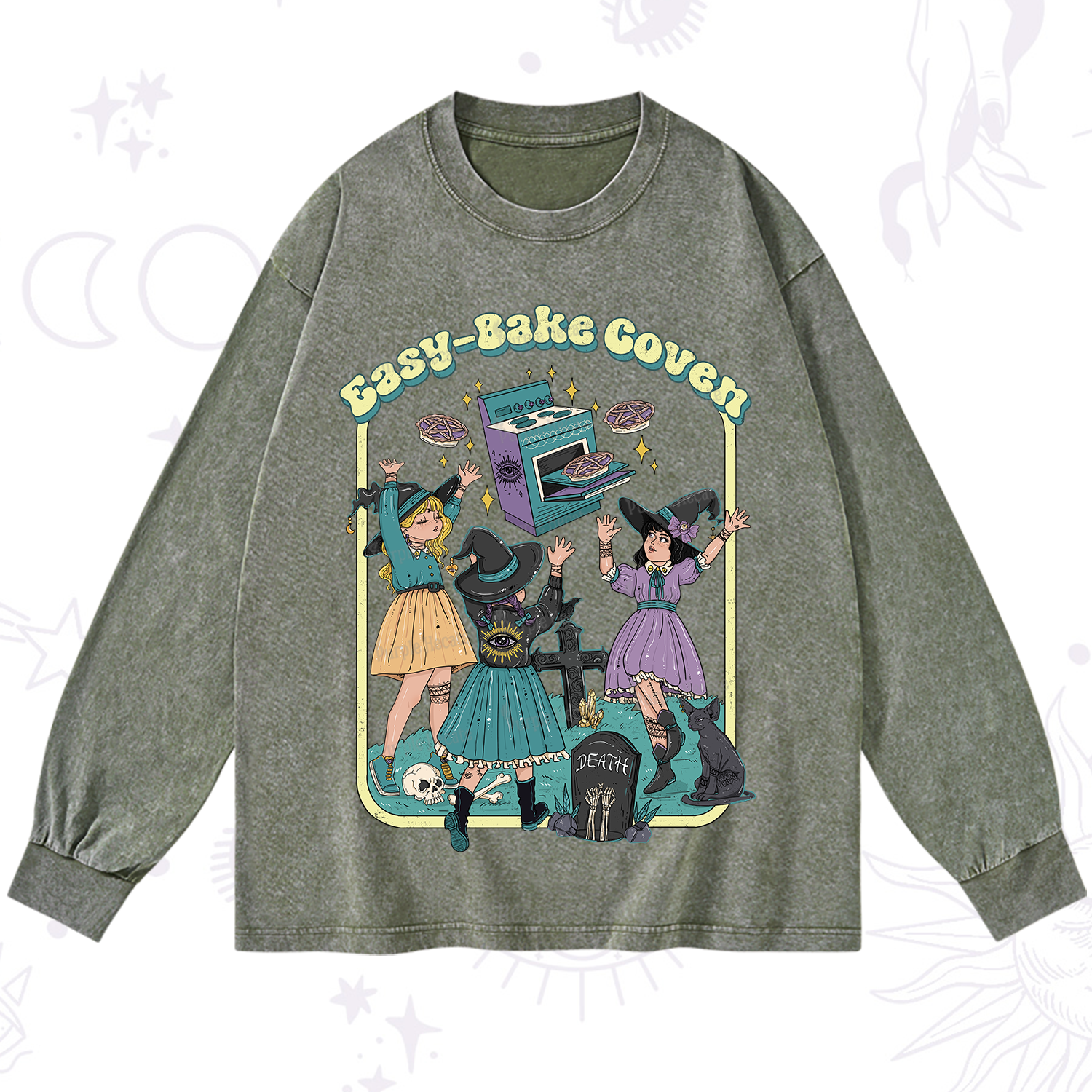 Purplehecate Easy Bake Coven Washed Long Sleeve Shirt
