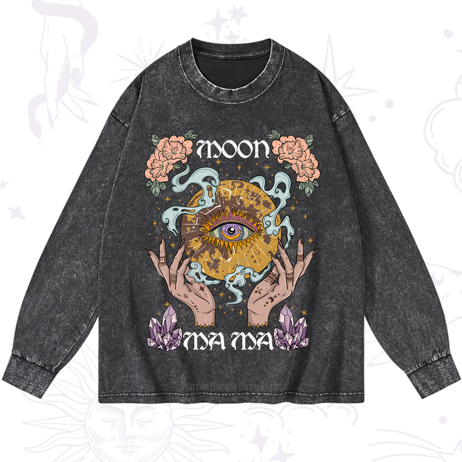 Purplehecate Moon Mama Washed Long Sleeve Shirt
