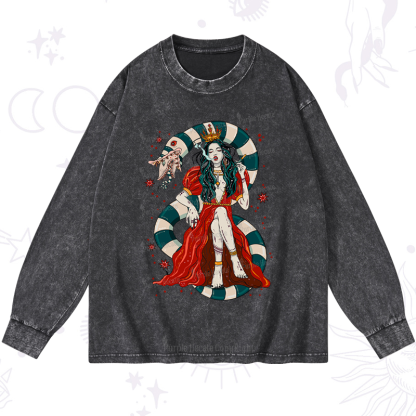 Purplehecate Queen of the Sandworms Washed Long Sleeve Shirt