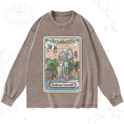Purplehecate The Embrace Yourself Tarot Washed Long Sleeve Shirt