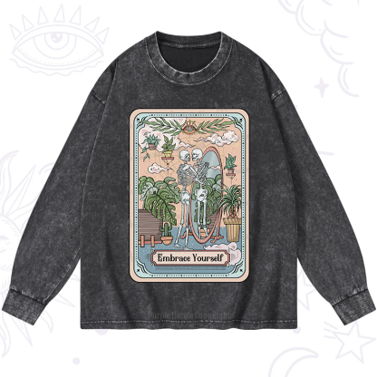 Purplehecate The Embrace Yourself Tarot Washed Long Sleeve Shirt