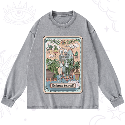 Purplehecate The Embrace Yourself Tarot Washed Long Sleeve Shirt