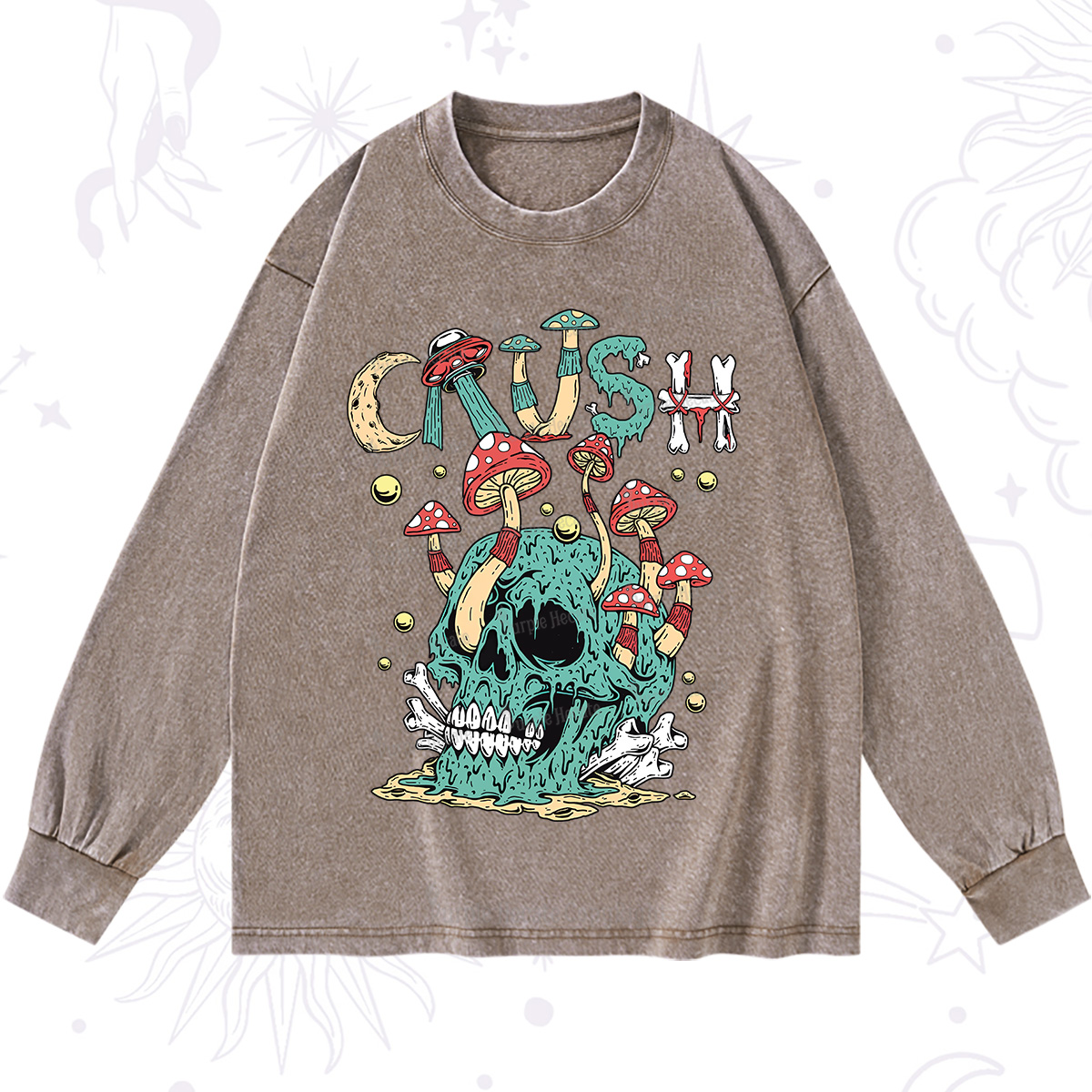 Purplehecate Crush Washed Long Sleeve Shirt