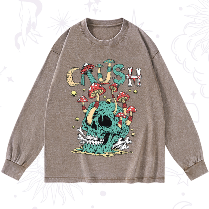 Purplehecate Crush Washed Long Sleeve Shirt