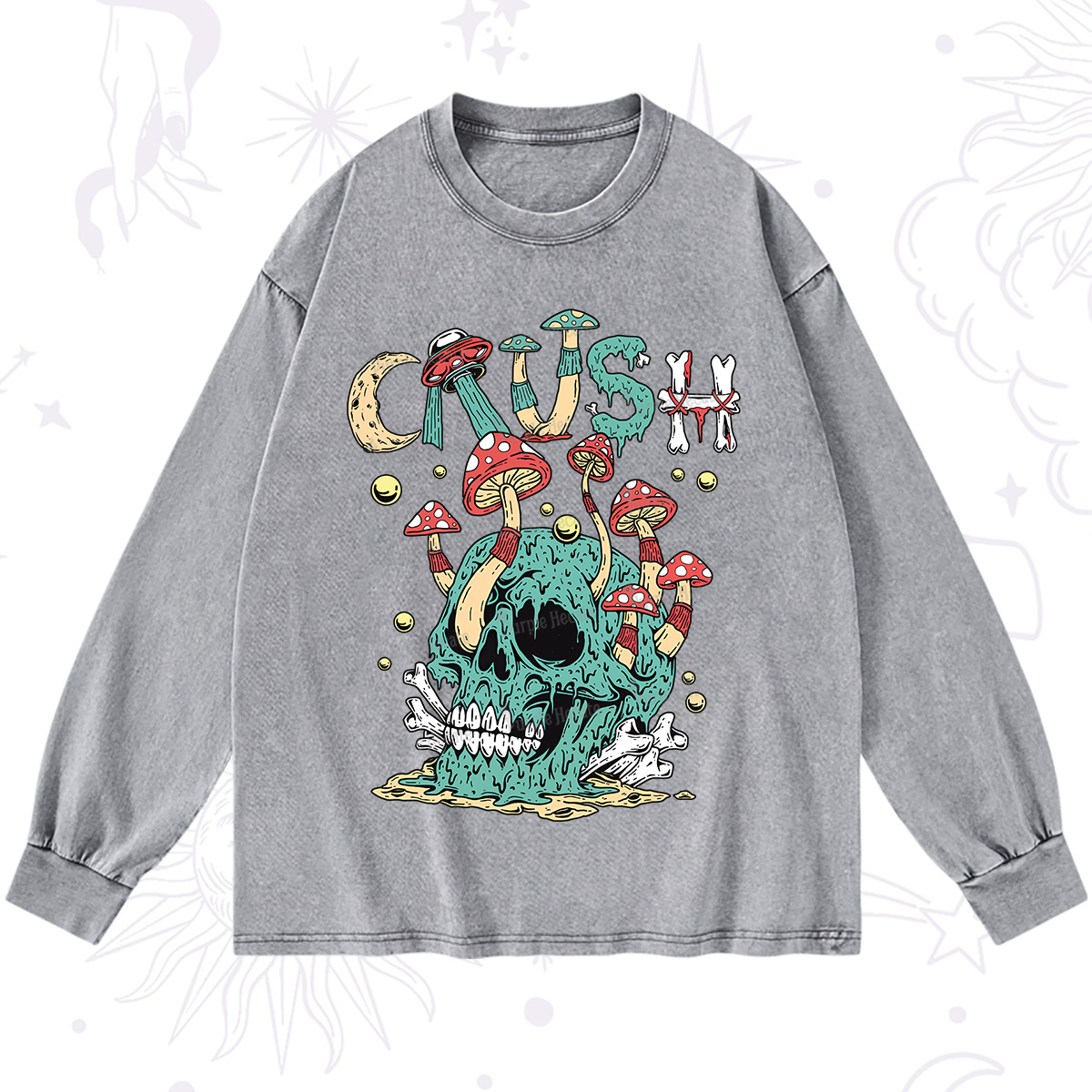 Purplehecate Crush Washed Long Sleeve Shirt