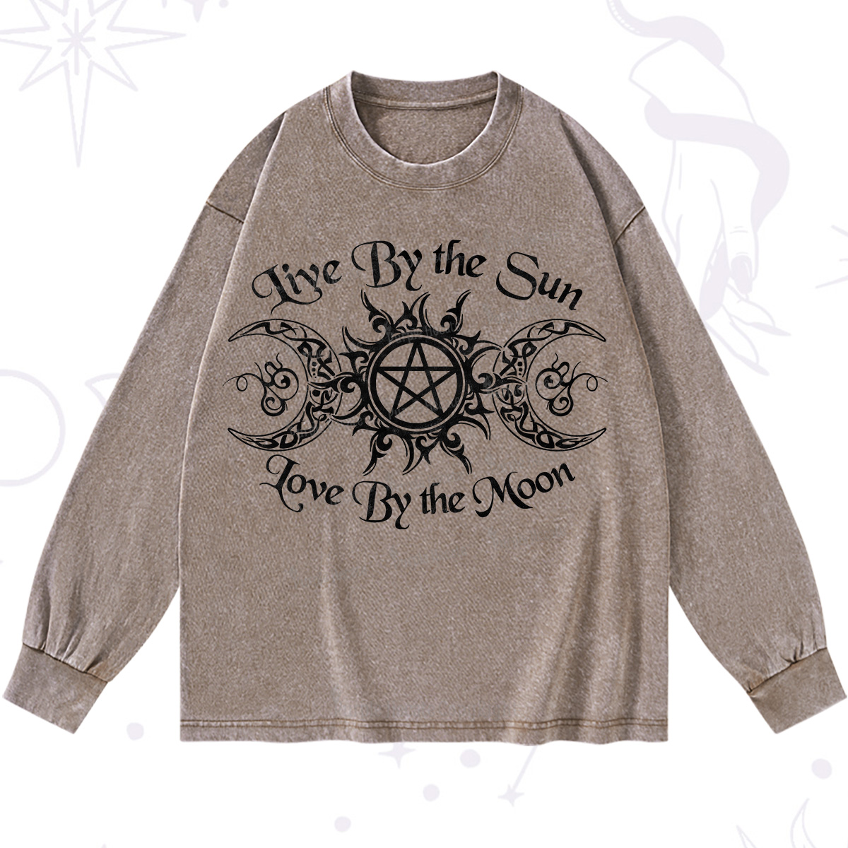 Purplehecate Hecate's Lunar Blessing Washed Long Sleeve Shirt