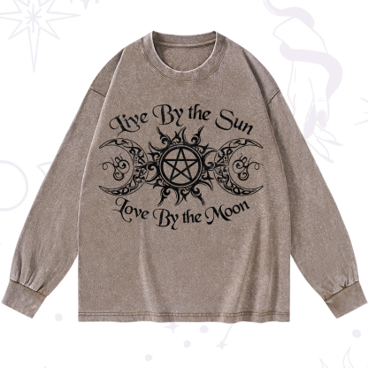 Purplehecate Hecate's Lunar Blessing Washed Long Sleeve Shirt