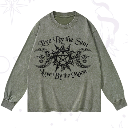Purplehecate Hecate's Lunar Blessing Washed Long Sleeve Shirt