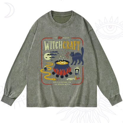 Purplehecate Book Of Witchcraft Washed Long Sleeve Shirt