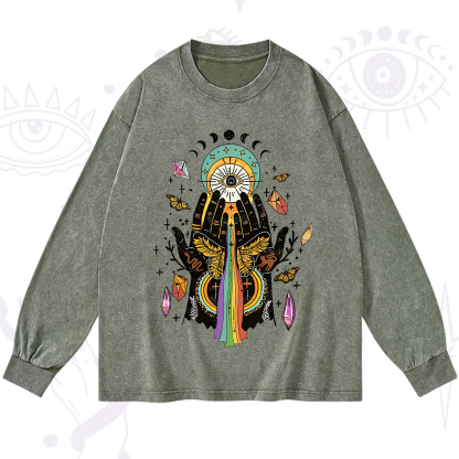 Purplehecate Mystical Witchy Hands Washed Long Sleeve Shirt