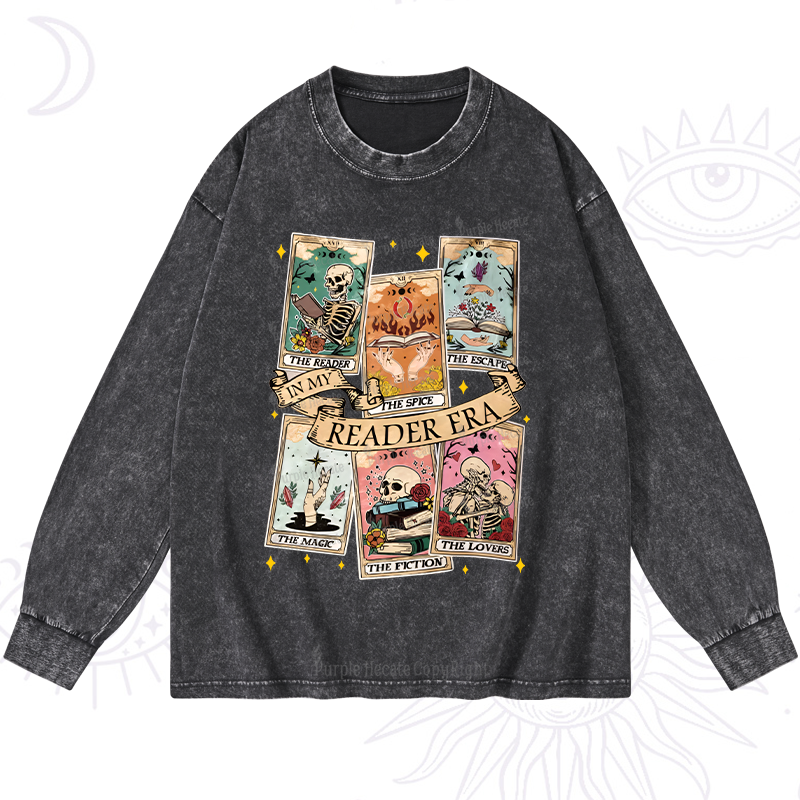 Purplehecate In My Reader Era Washed Long Sleeve Shirt