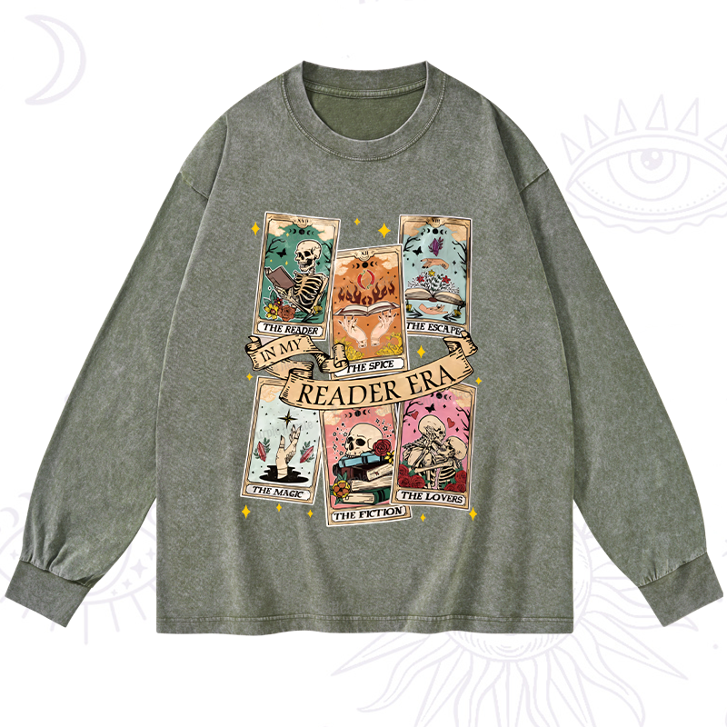 Purplehecate In My Reader Era Washed Long Sleeve Shirt