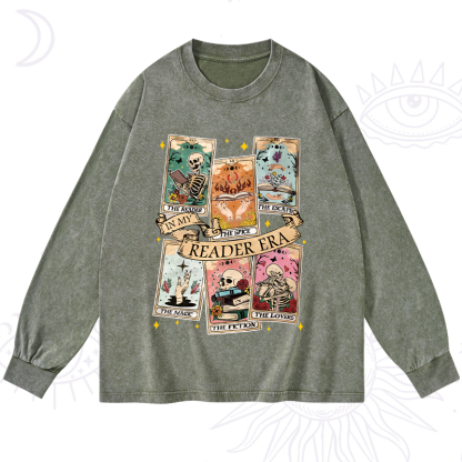 Purplehecate In My Reader Era Washed Long Sleeve Shirt