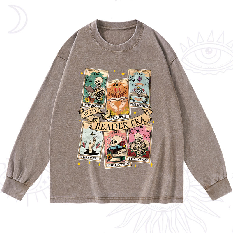 Purplehecate In My Reader Era Washed Long Sleeve Shirt