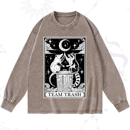 Purplehecate The Team Trash Tarot Washed Long Sleeve Shirt