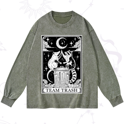 Purplehecate The Team Trash Tarot Washed Long Sleeve Shirt