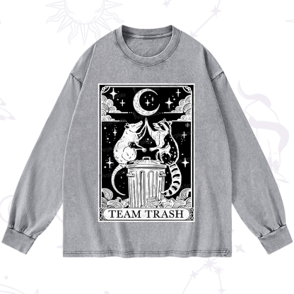 Purplehecate The Team Trash Tarot Washed Long Sleeve Shirt