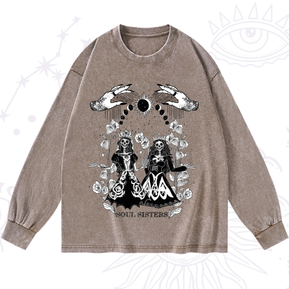 Purplehecate Soul Sister Washed Long Sleeve Shirt