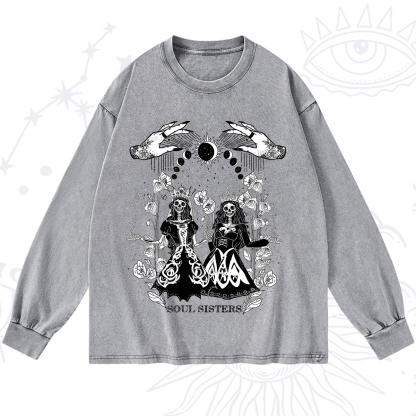 Purplehecate Soul Sister Washed Long Sleeve Shirt