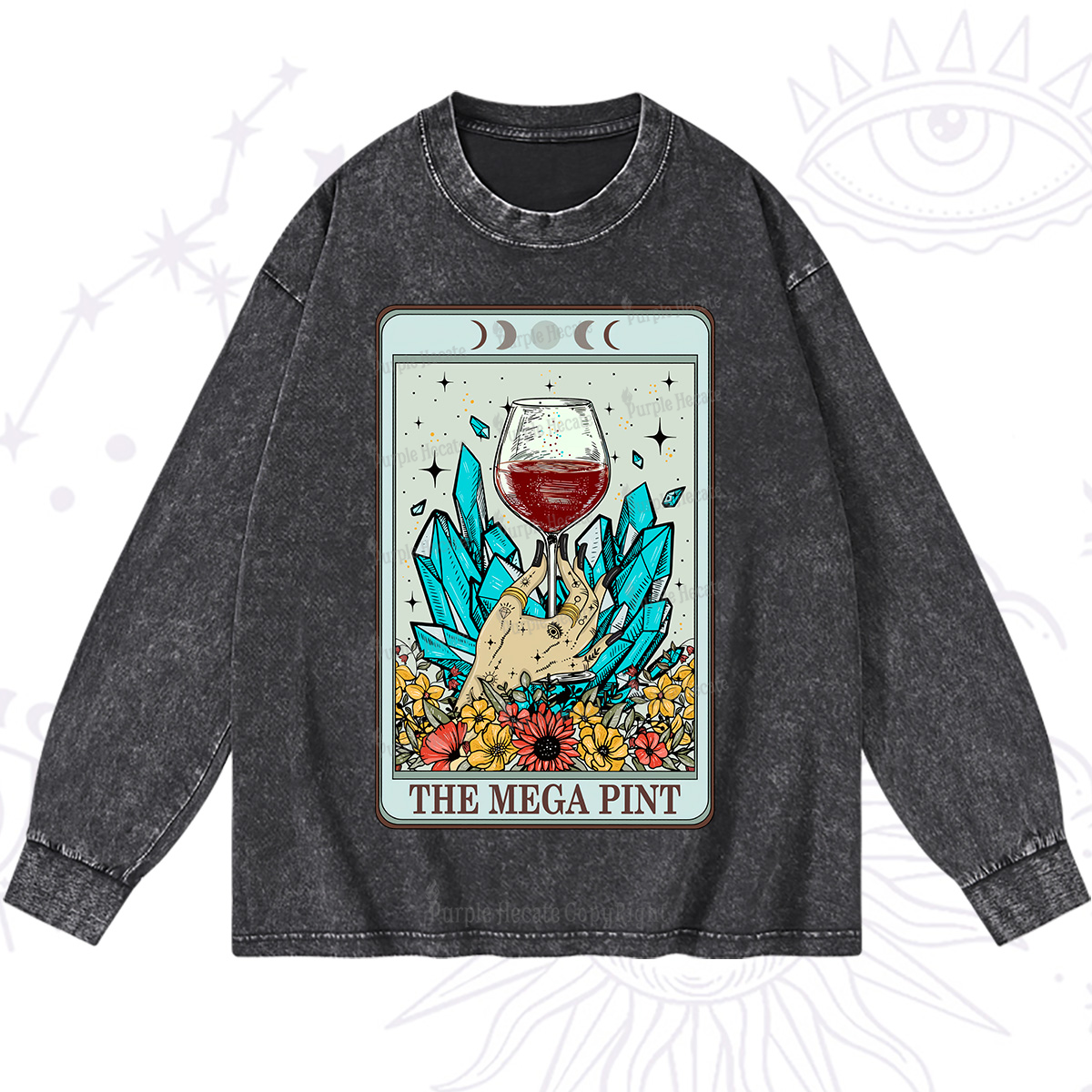 Purplehecate The Mega Pint Washed Long Sleeve Shirt