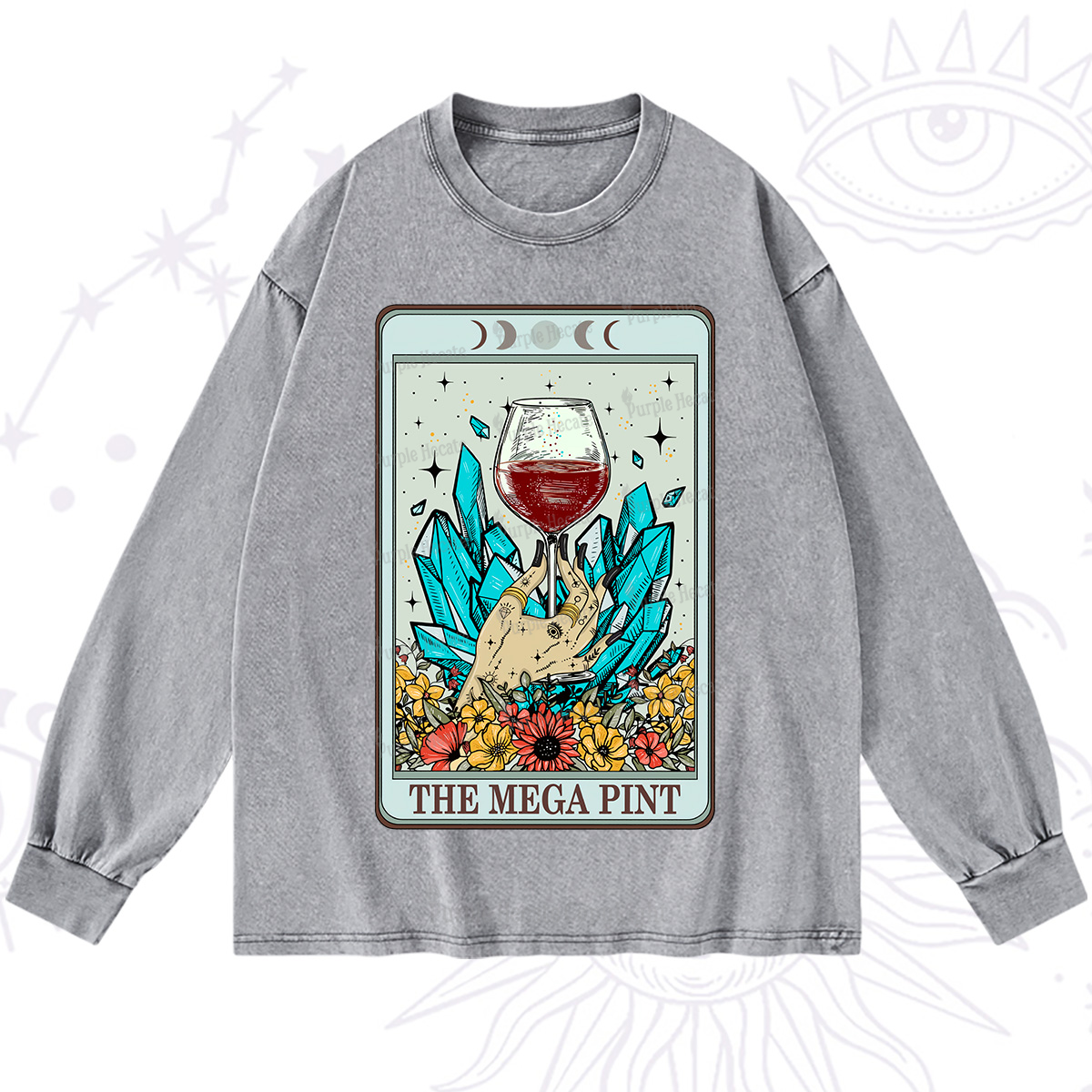 Purplehecate The Mega Pint Washed Long Sleeve Shirt