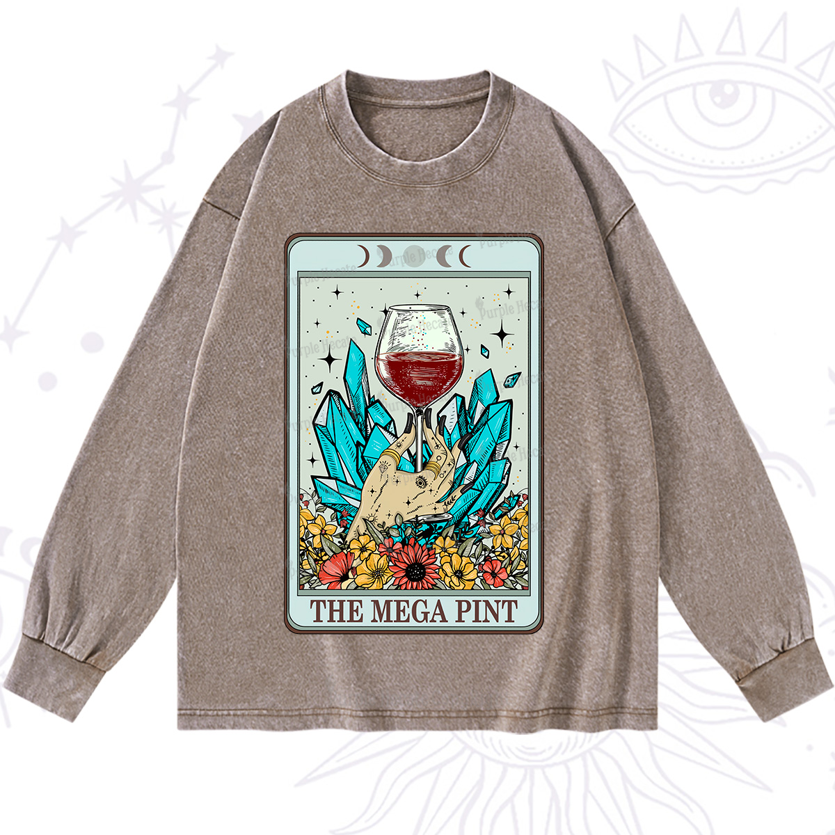 Purplehecate The Mega Pint Washed Long Sleeve Shirt
