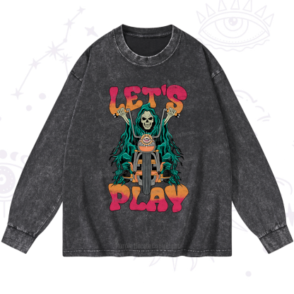 Purplehecate Let's Play Washed Long Sleeve Shirt