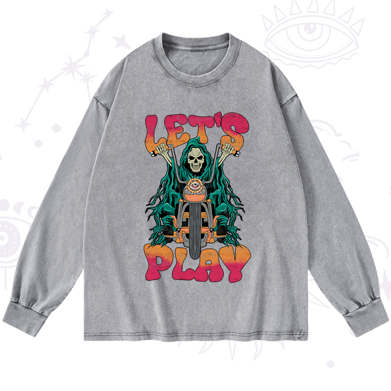 Purplehecate Let's Play Washed Long Sleeve Shirt