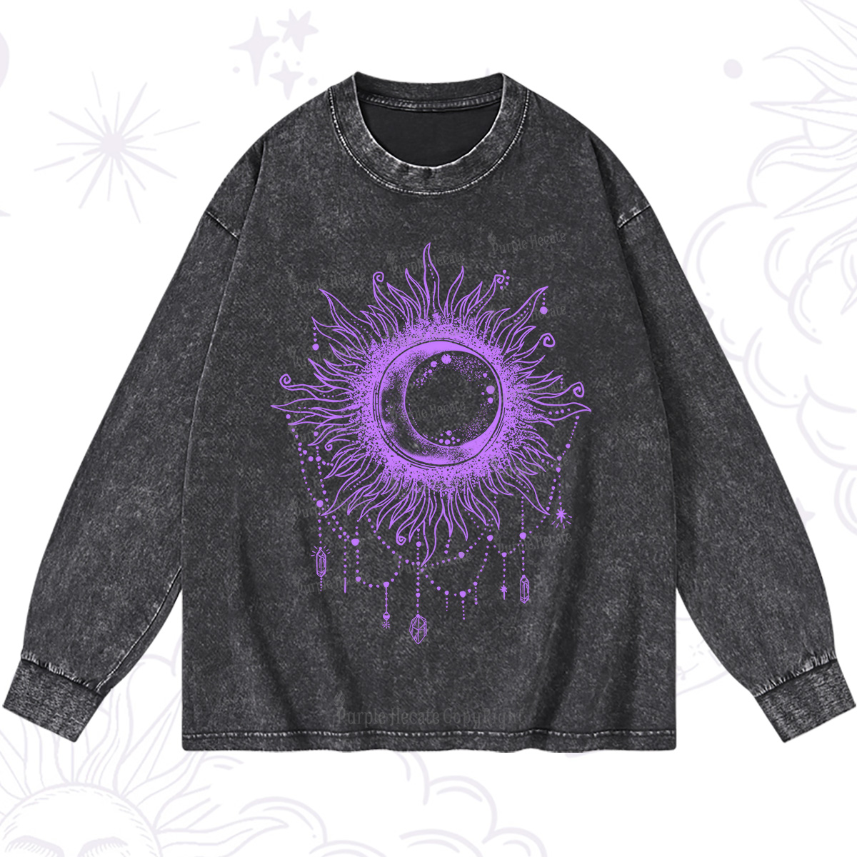 Purplehecate Starry Eye Washed Long Sleeve Shirt