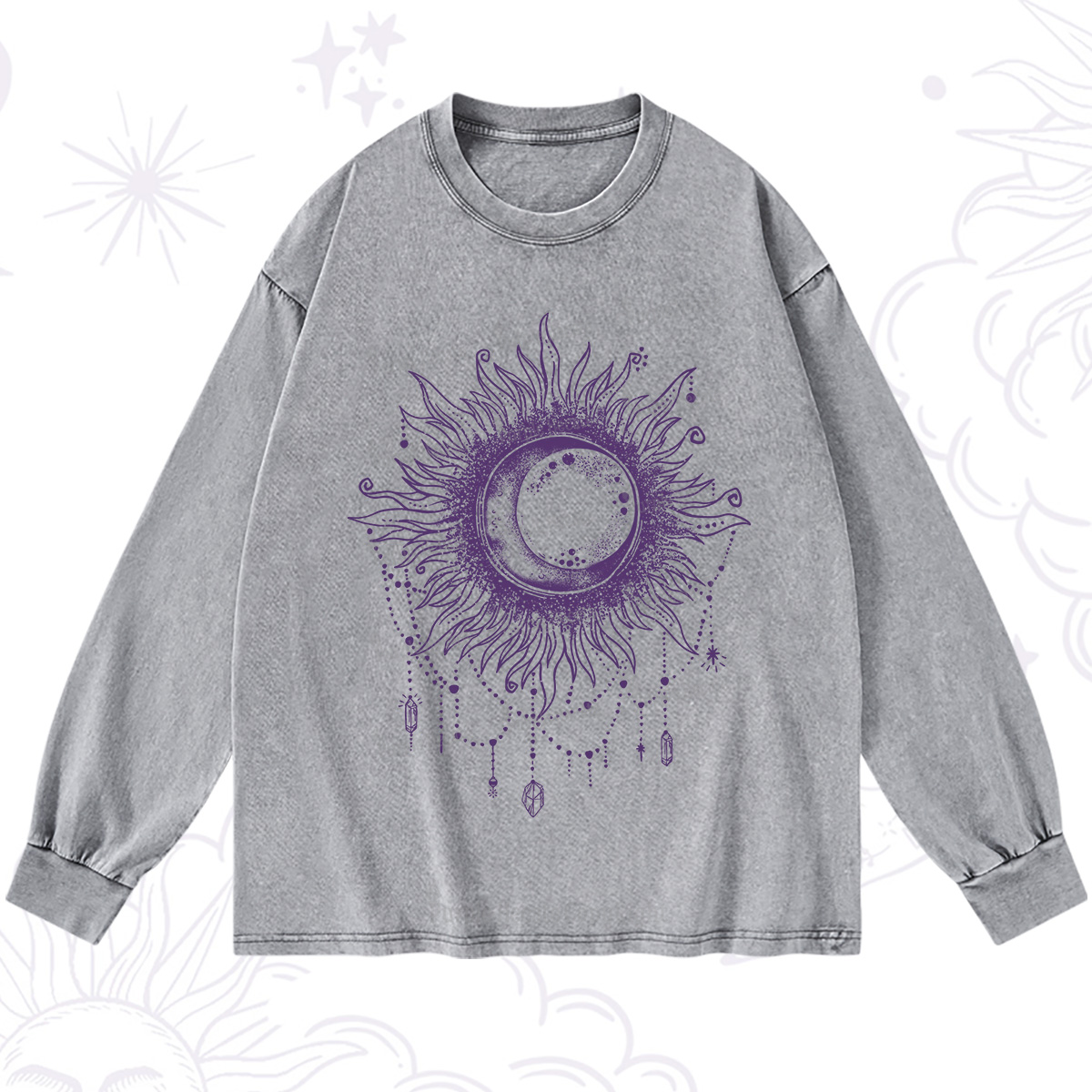 Purplehecate Starry Eye Washed Long Sleeve Shirt
