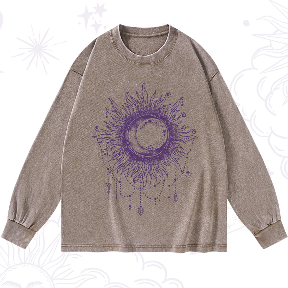 Purplehecate Starry Eye Washed Long Sleeve Shirt
