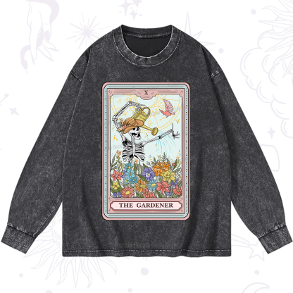Purplehecate The Gardener Tarot Washed Long Sleeve Shirt