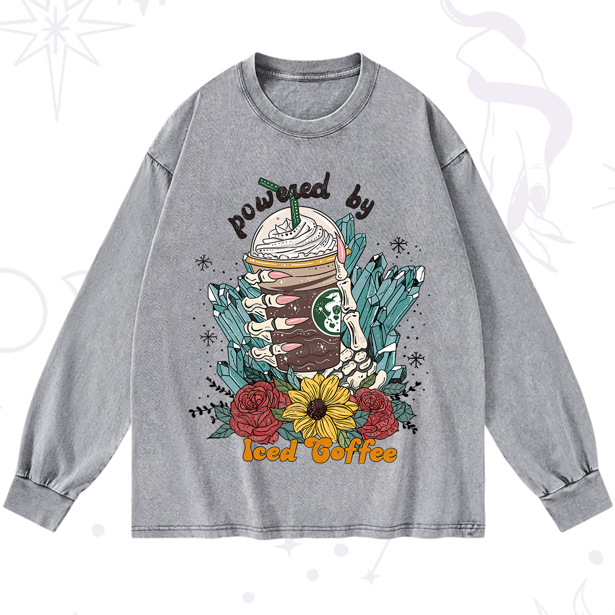 Purplehecate Powered By Ice Coffee Washed Long Sleeve Shirt