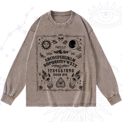 Purplehecate Ouija Board Washed Long Sleeve Shirt