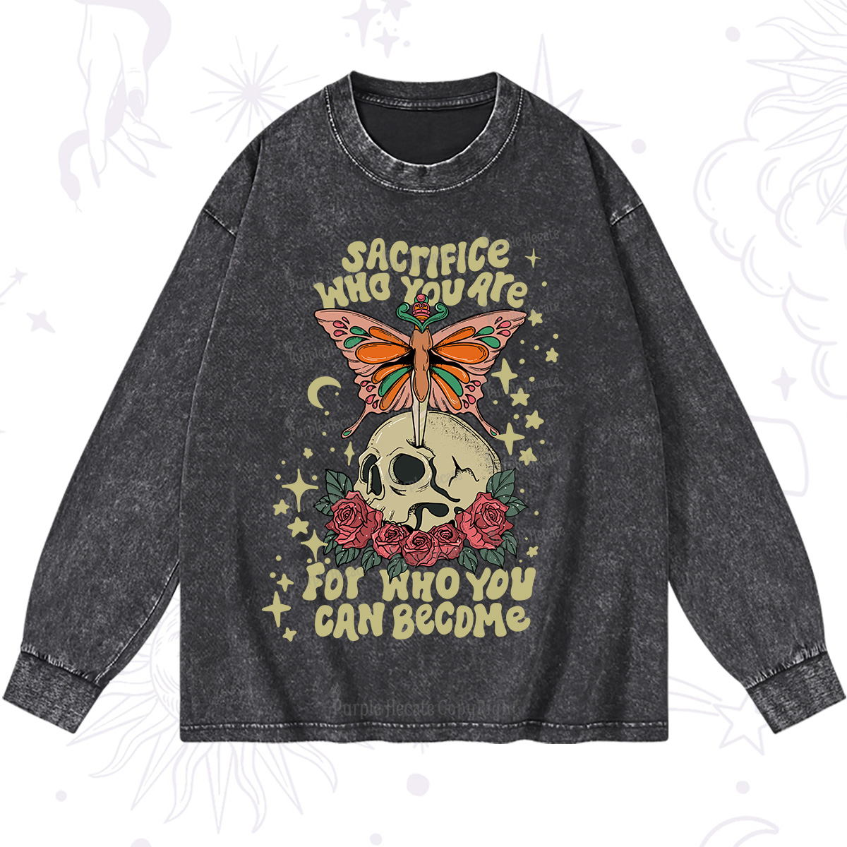 Purplehecate For Who You Can Become Washed Long Sleeve Shirt