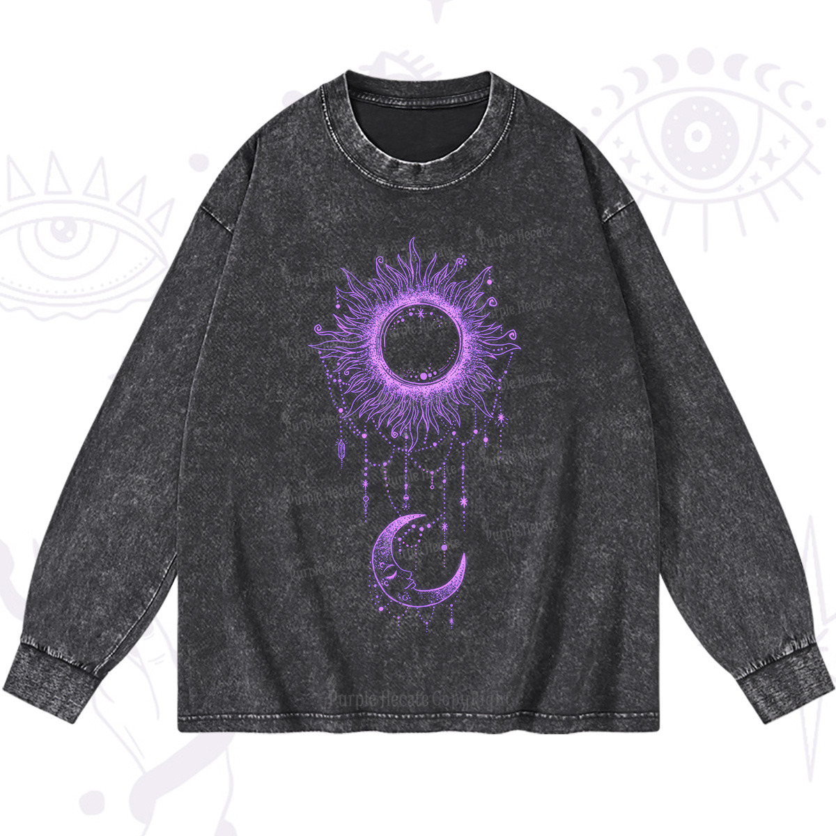 Purplehecate Radiance Of Sun And Moon Washed Long Sleeve Shirt