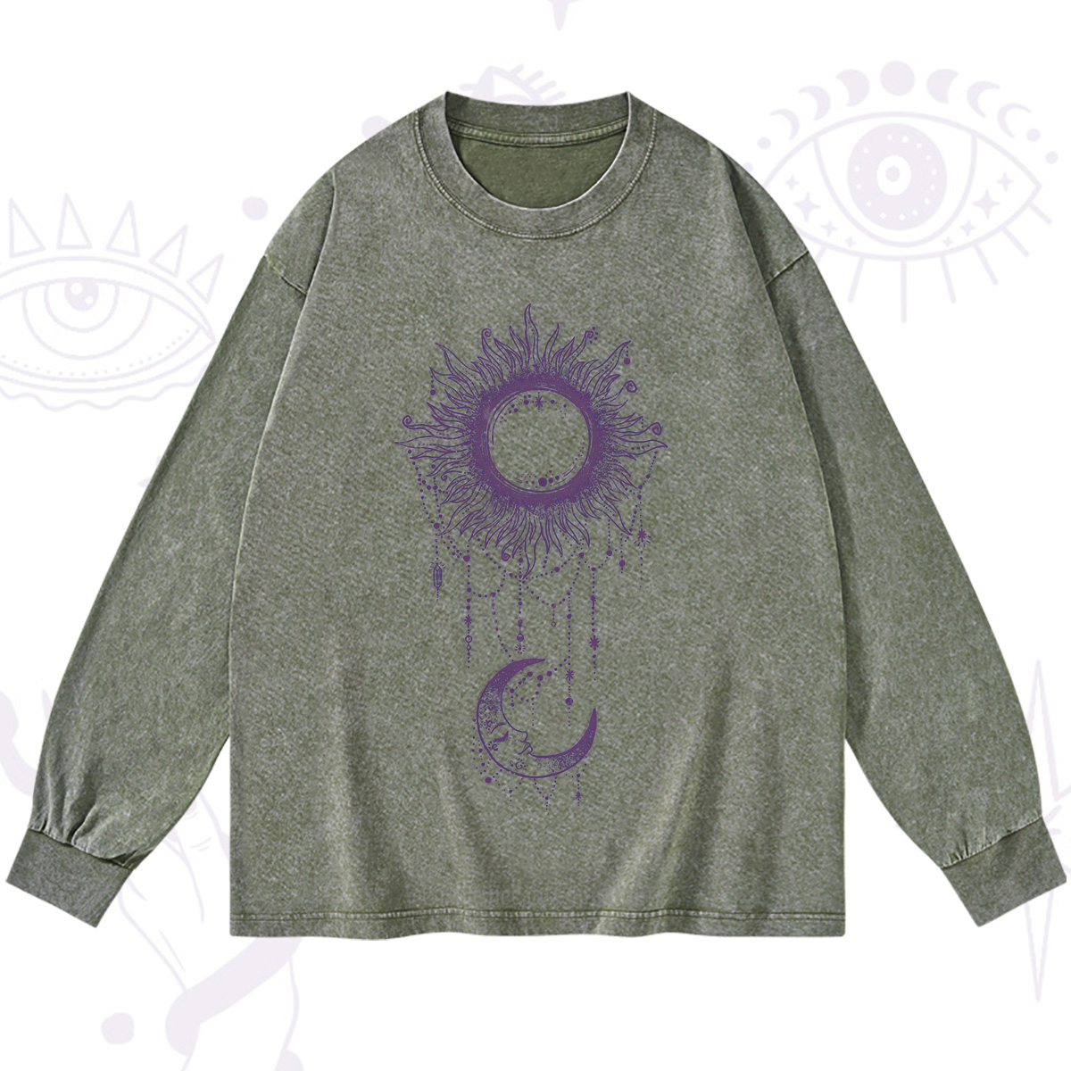 Purplehecate Radiance Of Sun And Moon Washed Long Sleeve Shirt