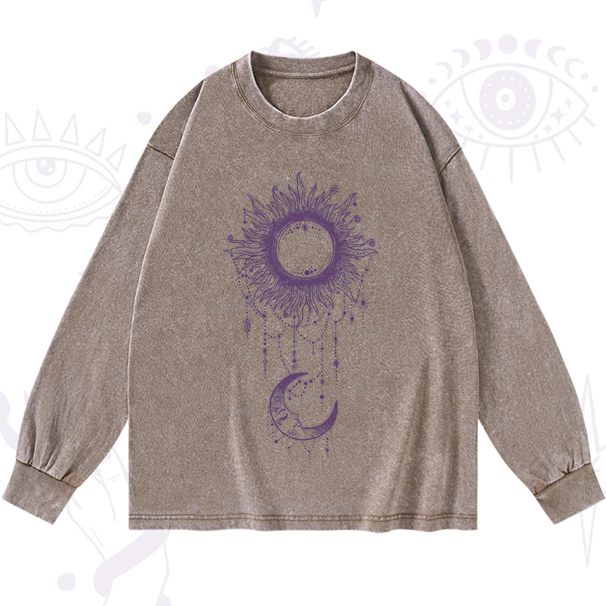 Purplehecate Radiance Of Sun And Moon Washed Long Sleeve Shirt