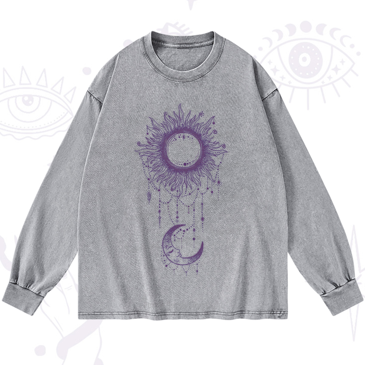 Purplehecate Radiance Of Sun And Moon Washed Long Sleeve Shirt