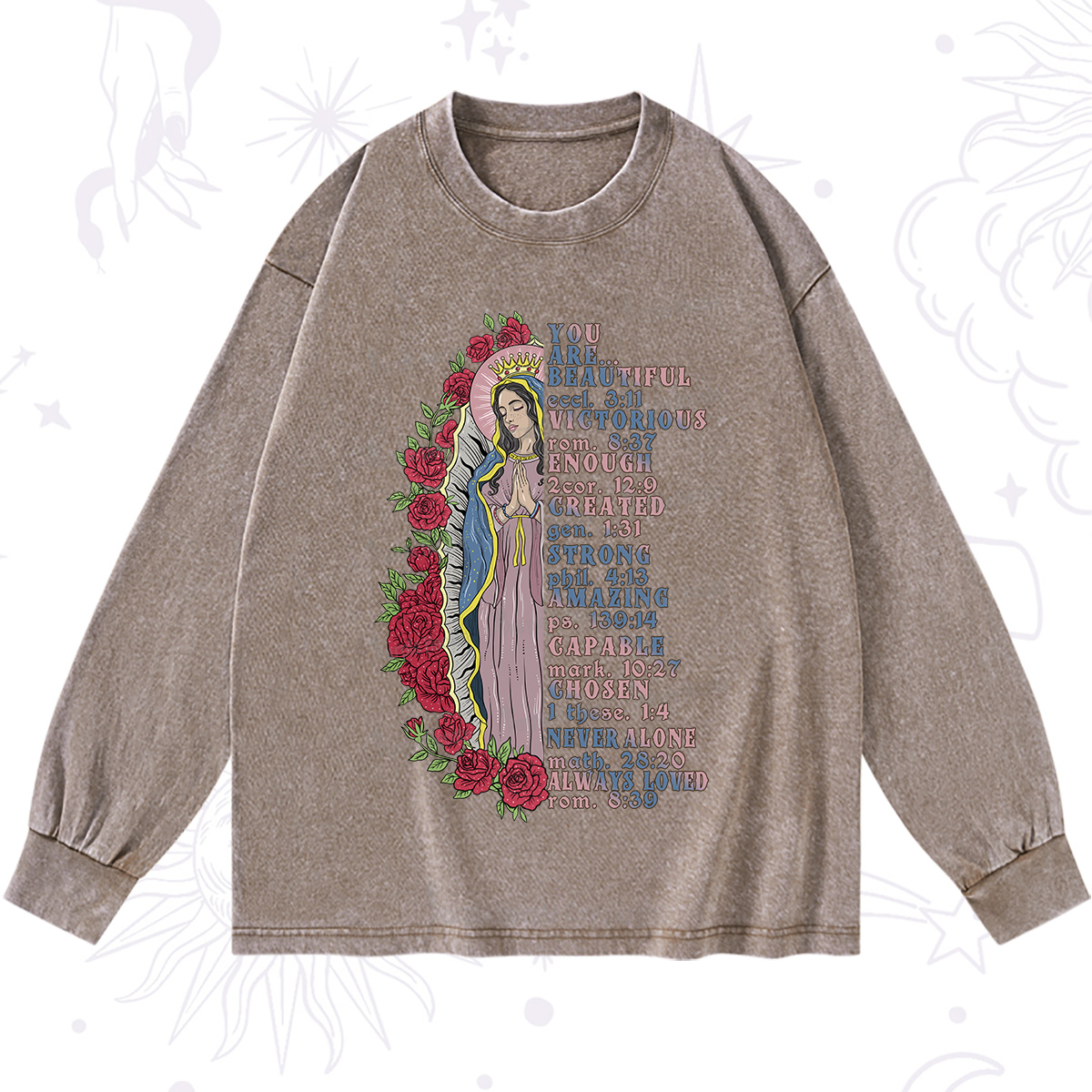 Purplehecate Biblical Blessings Washed Long Sleeve Shirt