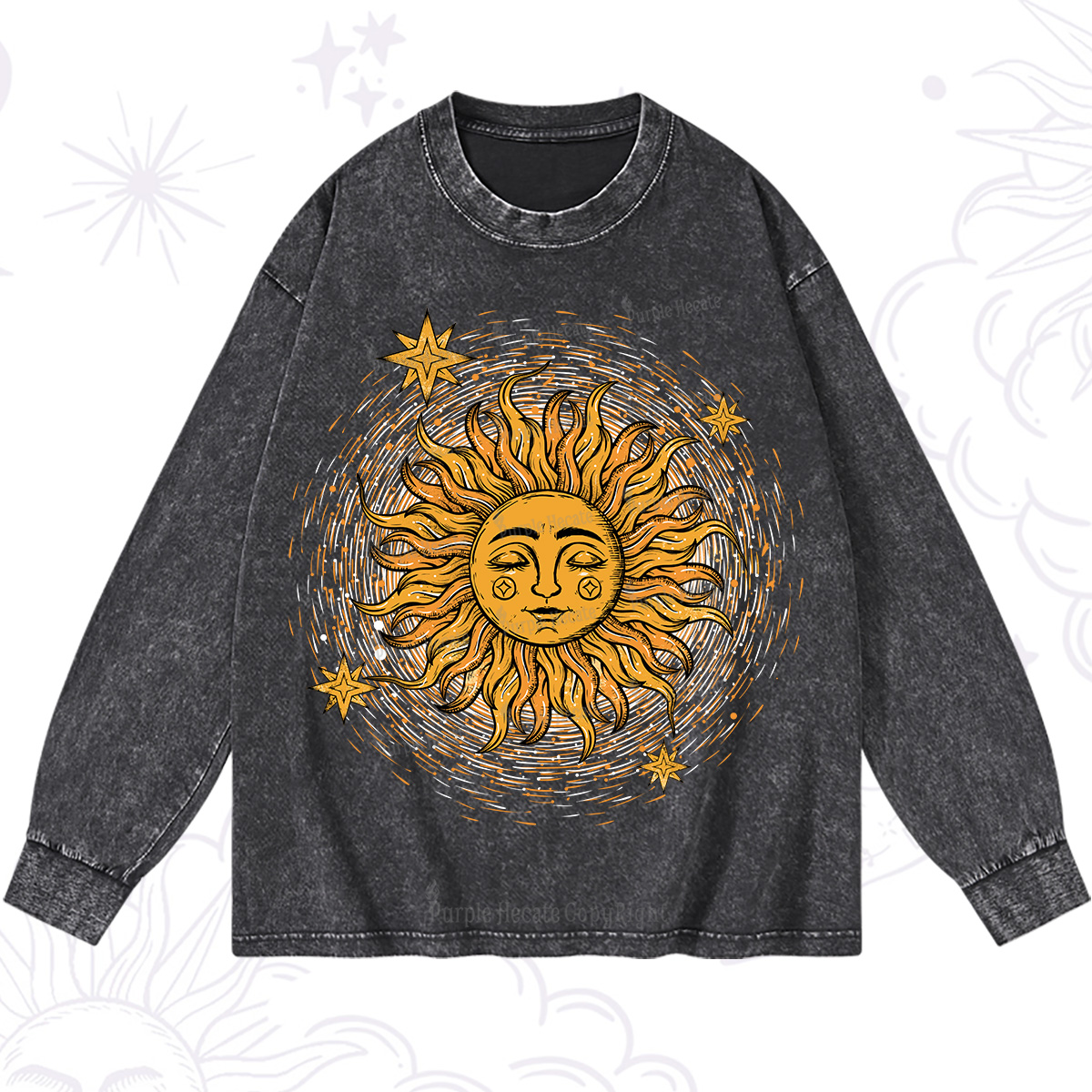 Purplehecate Celestial Sun Washed Long Sleeve Shirt