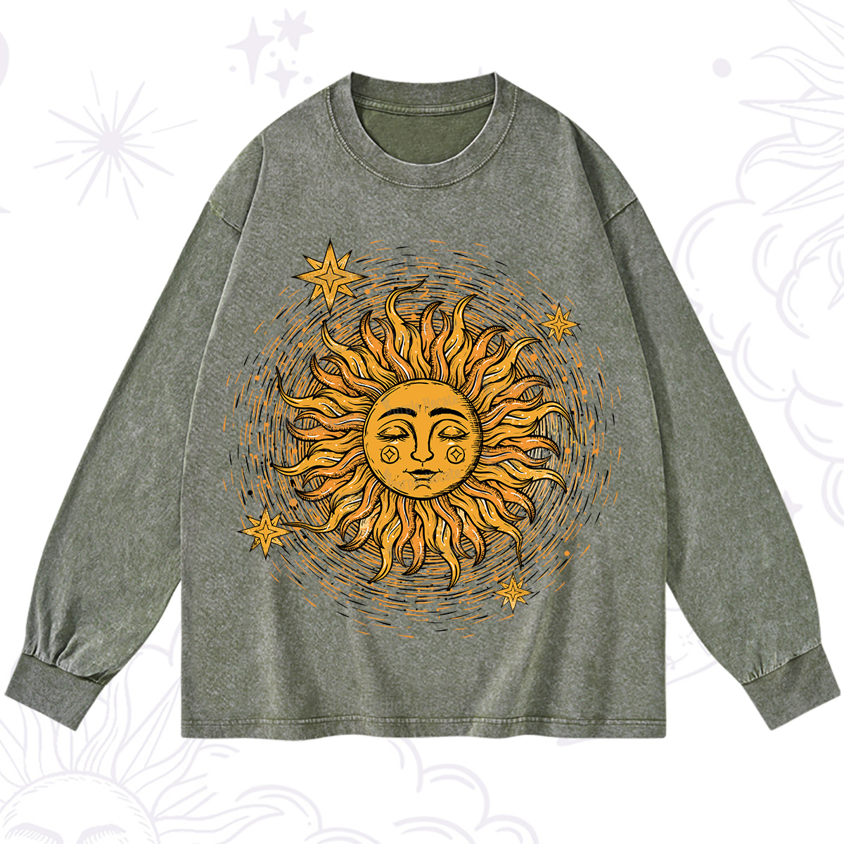 Purplehecate Celestial Sun Washed Long Sleeve Shirt