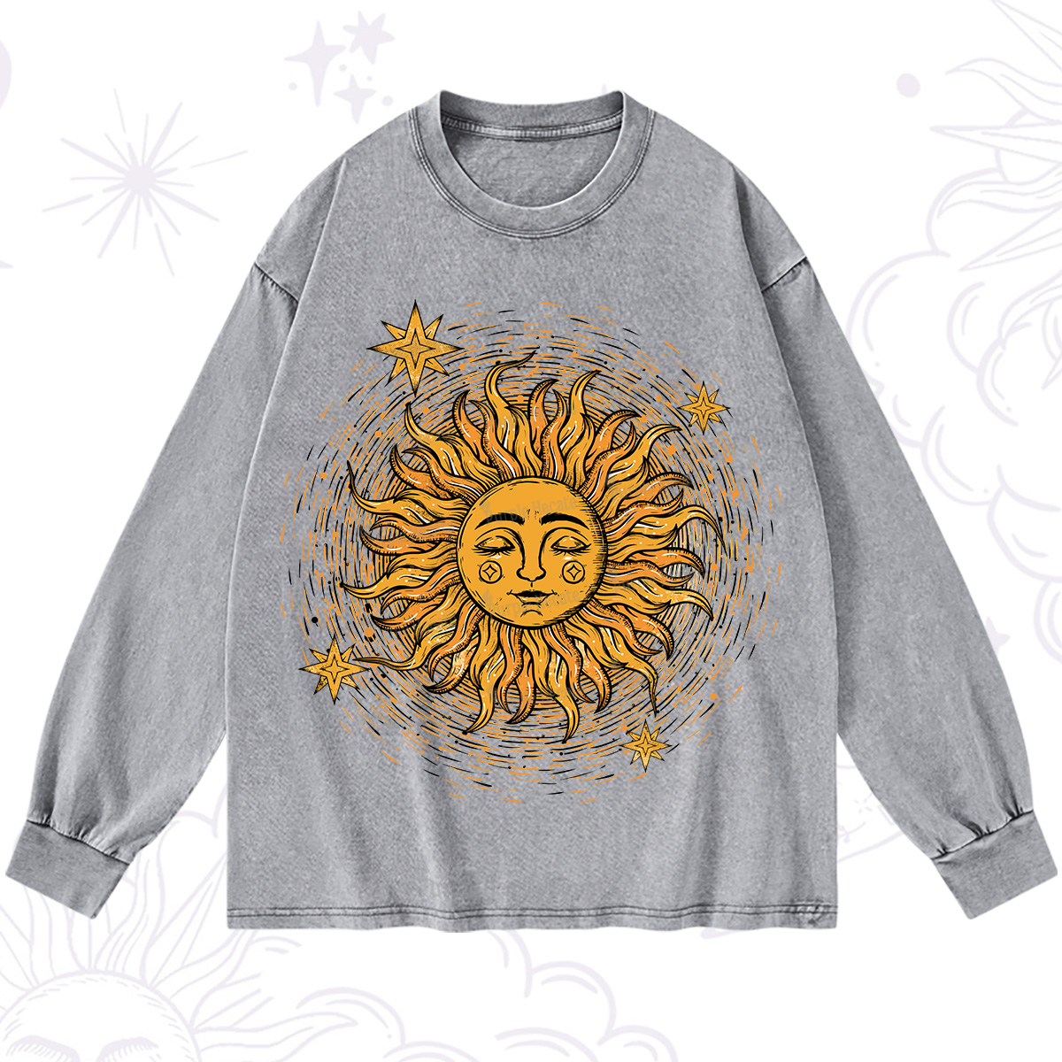 Purplehecate Celestial Sun Washed Long Sleeve Shirt