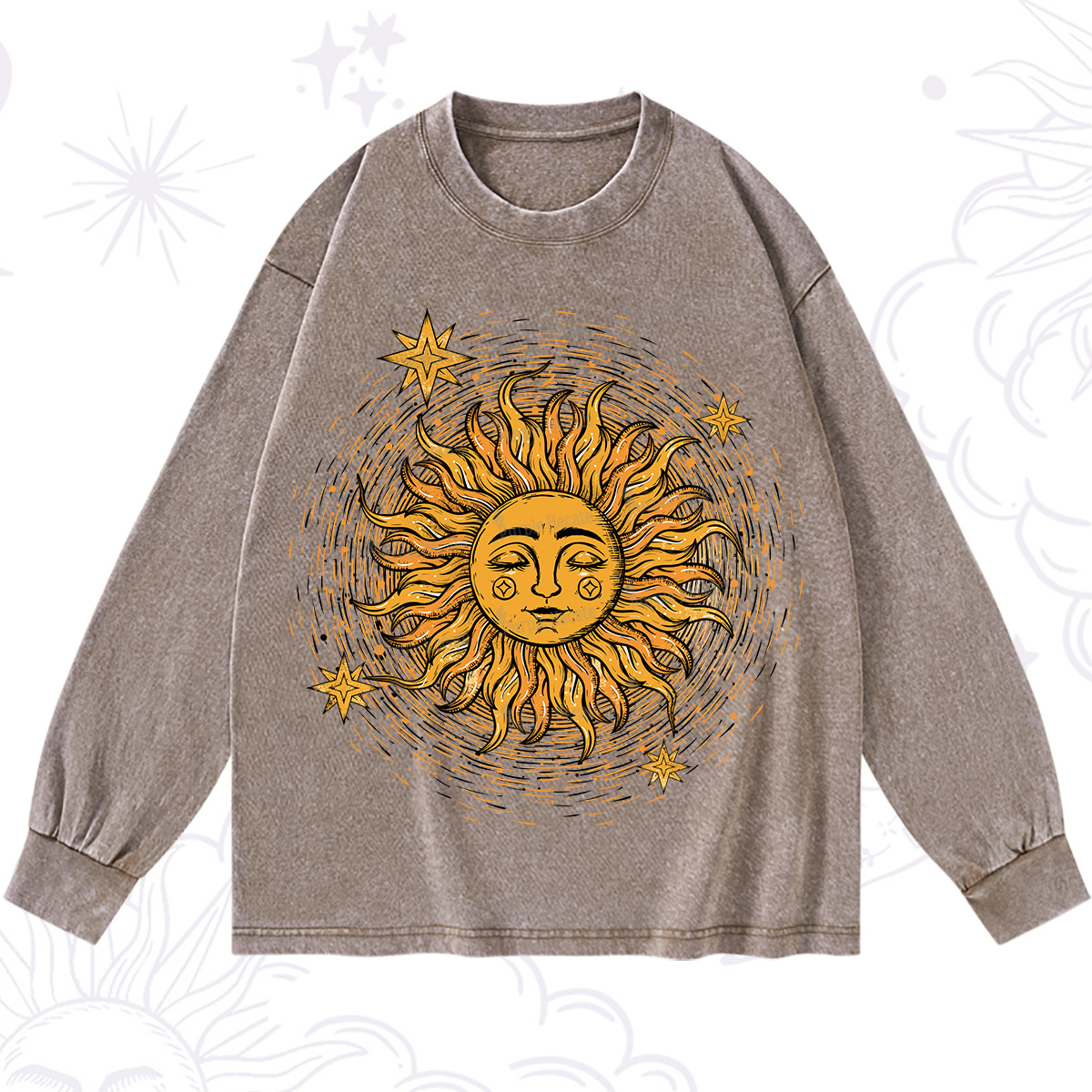 Purplehecate Celestial Sun Washed Long Sleeve Shirt
