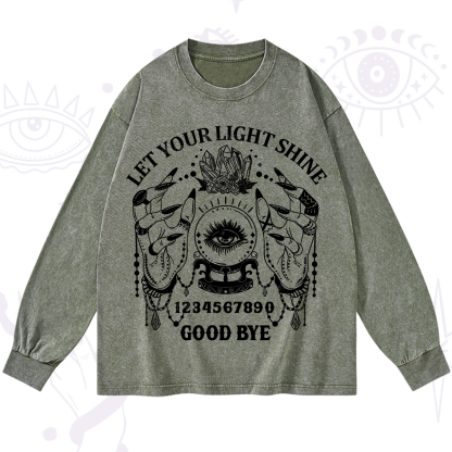 Purplehecate Let Your Light Shine Washed Long Sleeve Shirt