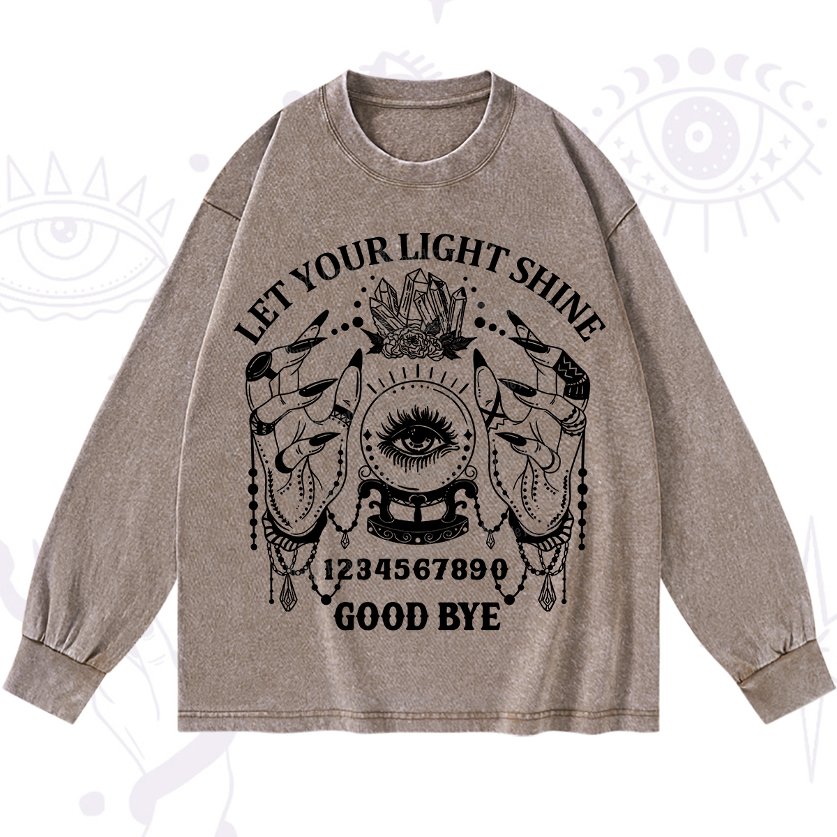 Purplehecate Let Your Light Shine Washed Long Sleeve Shirt