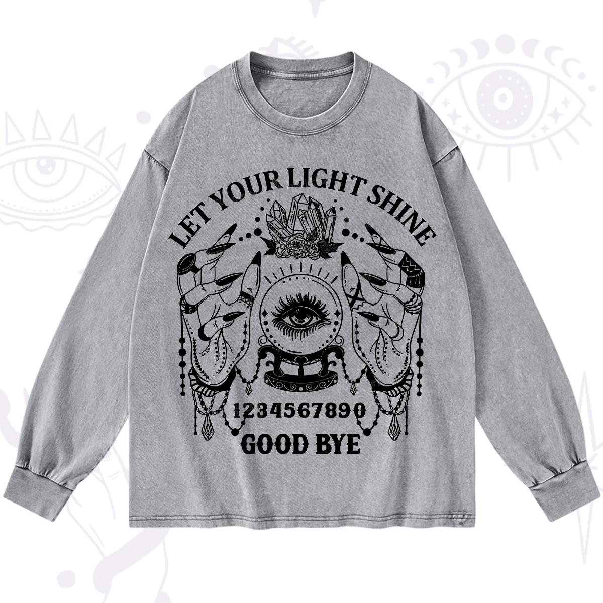 Purplehecate Let Your Light Shine Washed Long Sleeve Shirt