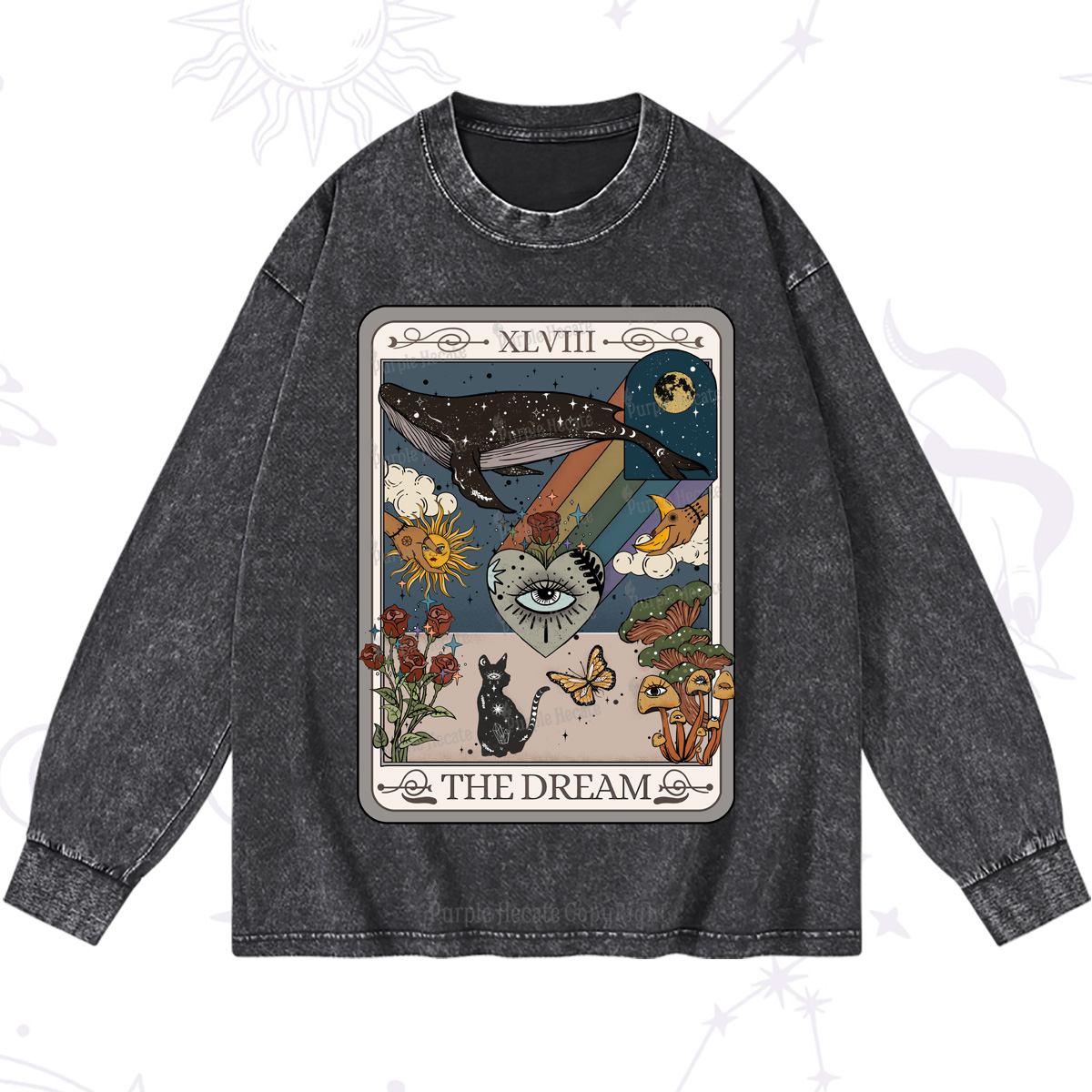 Purplehecate The Dream Tarot Washed Long Sleeve Shirt