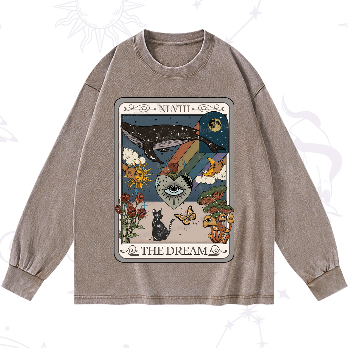 Purplehecate The Dream Tarot Washed Long Sleeve Shirt