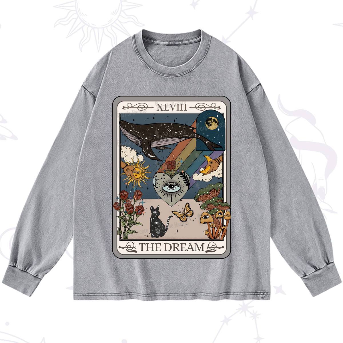 Purplehecate The Dream Tarot Washed Long Sleeve Shirt